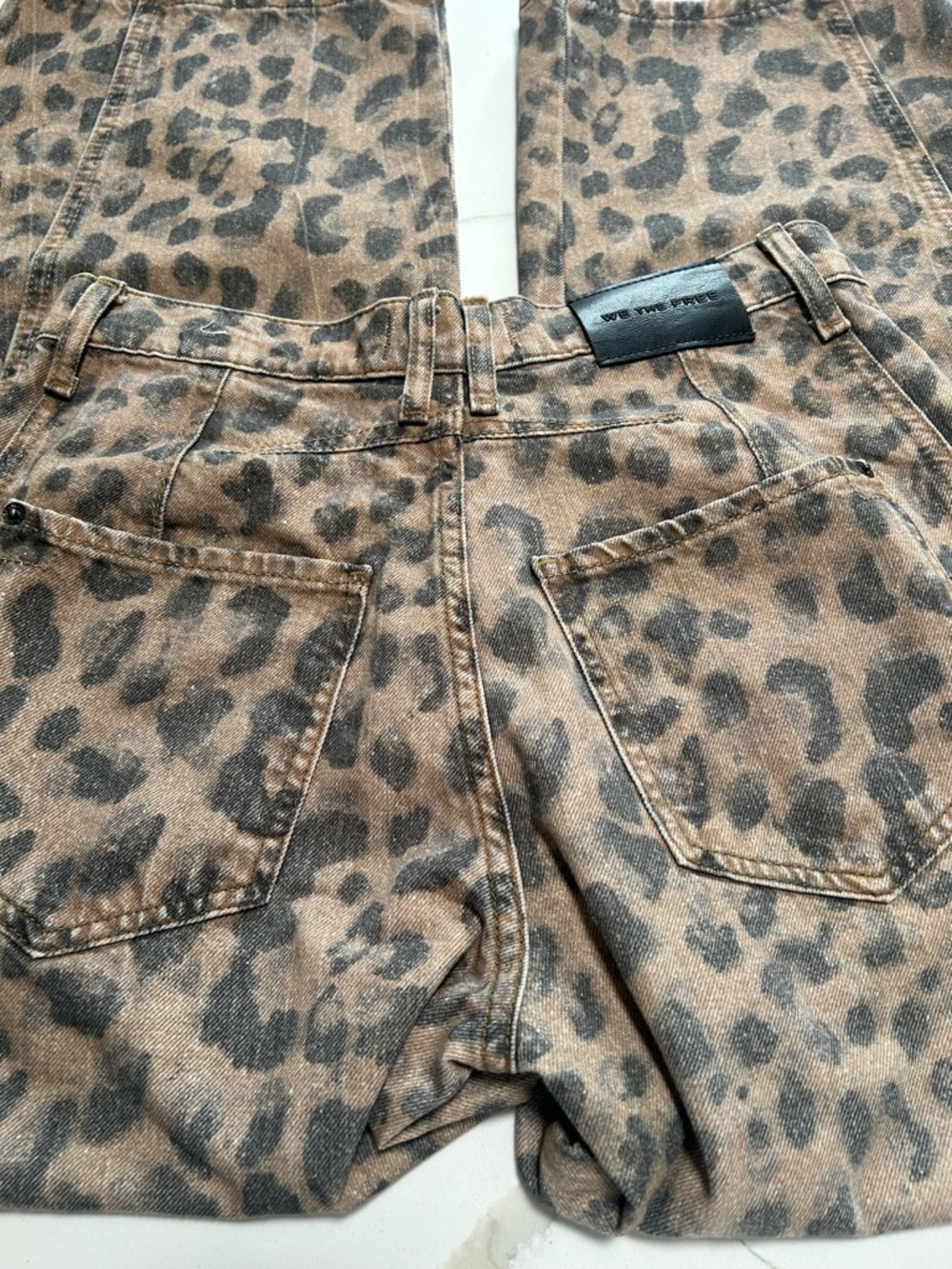 Free People We The Free Good Luck AnimalPrinted Barrel Jeans - Picture 11 of 11